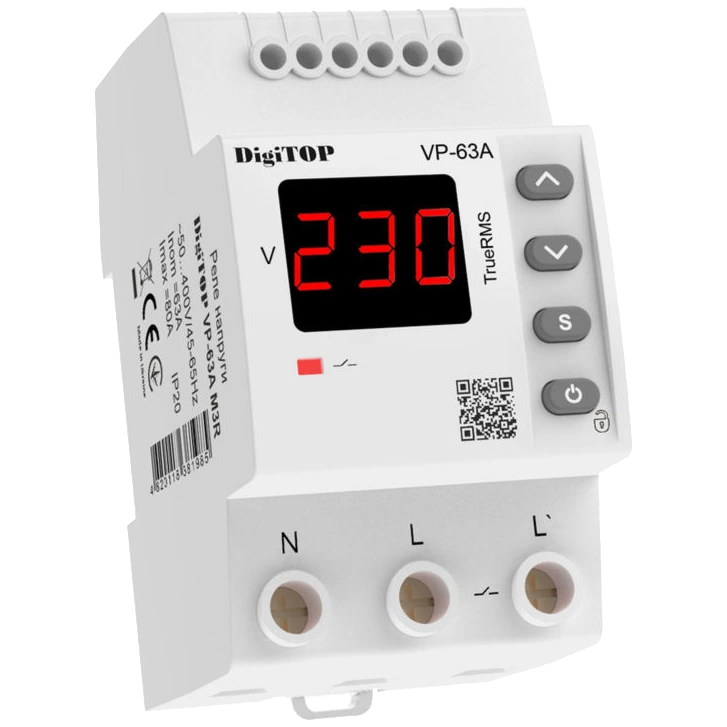 Реле напруги DigiTOP VP-63A M3R Реле напруги DigiTOP VP-63A M3R