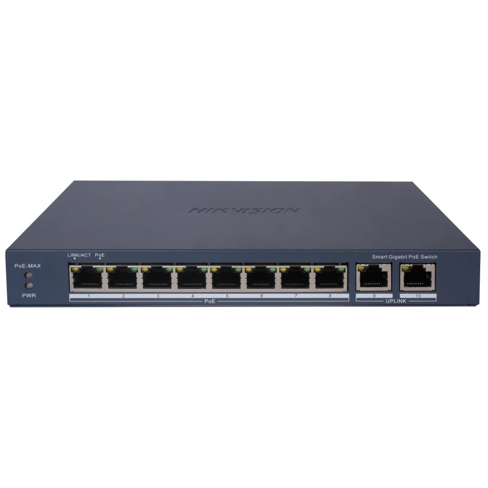 Комутатор 8 портів керований Hikvision DS-3E1510P-EIV2 POE Комутатор 8 портів керований Hikvision DS-3E1510P-EIV2 POE
