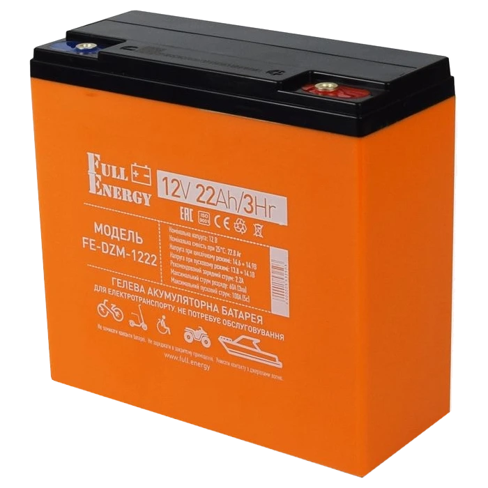 Аккумулятор Full Energy FE-DZM-1222 12В 22А•час тяговый гелевый Аккумулятор Full Energy FE-DZM-1222 12В 22А•час тяговый гелевый