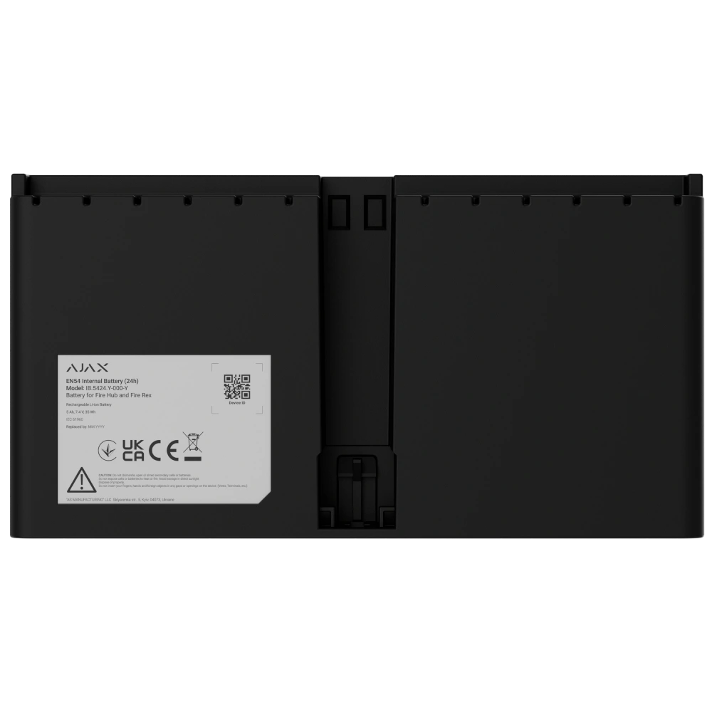 Аккумулятор Ajax EN54 Internal Battery (24h) black для Fire Hub и Fire Rex