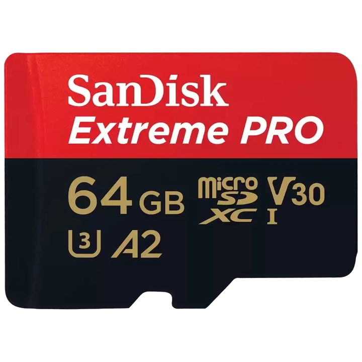 Карта памяті SanDisk microSD 64GB C10 UHS-I U3 Extreme Pro V30 + SD Карта памяті SanDisk microSD 64GB C10 UHS-I U3 Extreme Pro V30 + SD