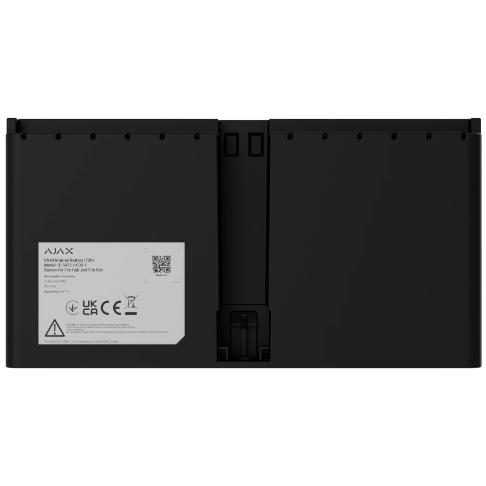 Аккумулятор Ajax EN54 Internal Battery (72h) black для Fire Hub и Fire Rex