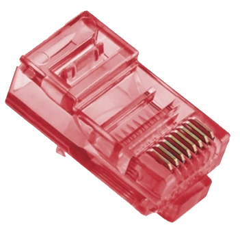 Конектор (100 шт/уп.) Ritar RJ-45 8P8C UTP Cat-5 Q100 Red Конектор (100 шт/уп.) Ritar RJ-45 8P8C UTP Cat-5 Q100 Red