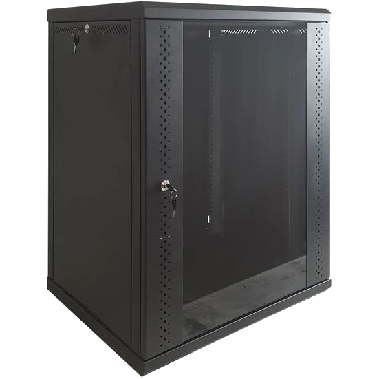 Шафа EServer 12U 600х350х637 стекло, черная Шафа EServer 12U 600х350х637 стекло, черная