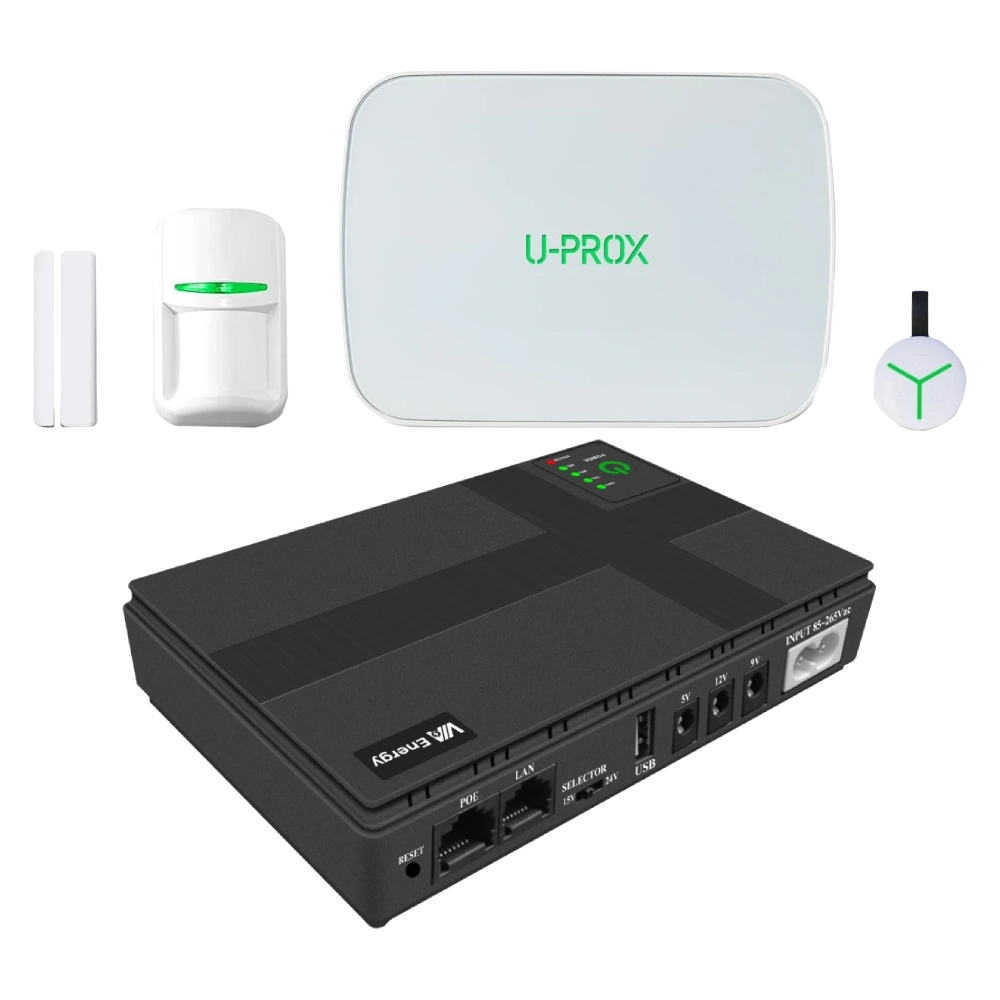 Комплект охорони U-Prox MPX G White + Mini UPS в подарок