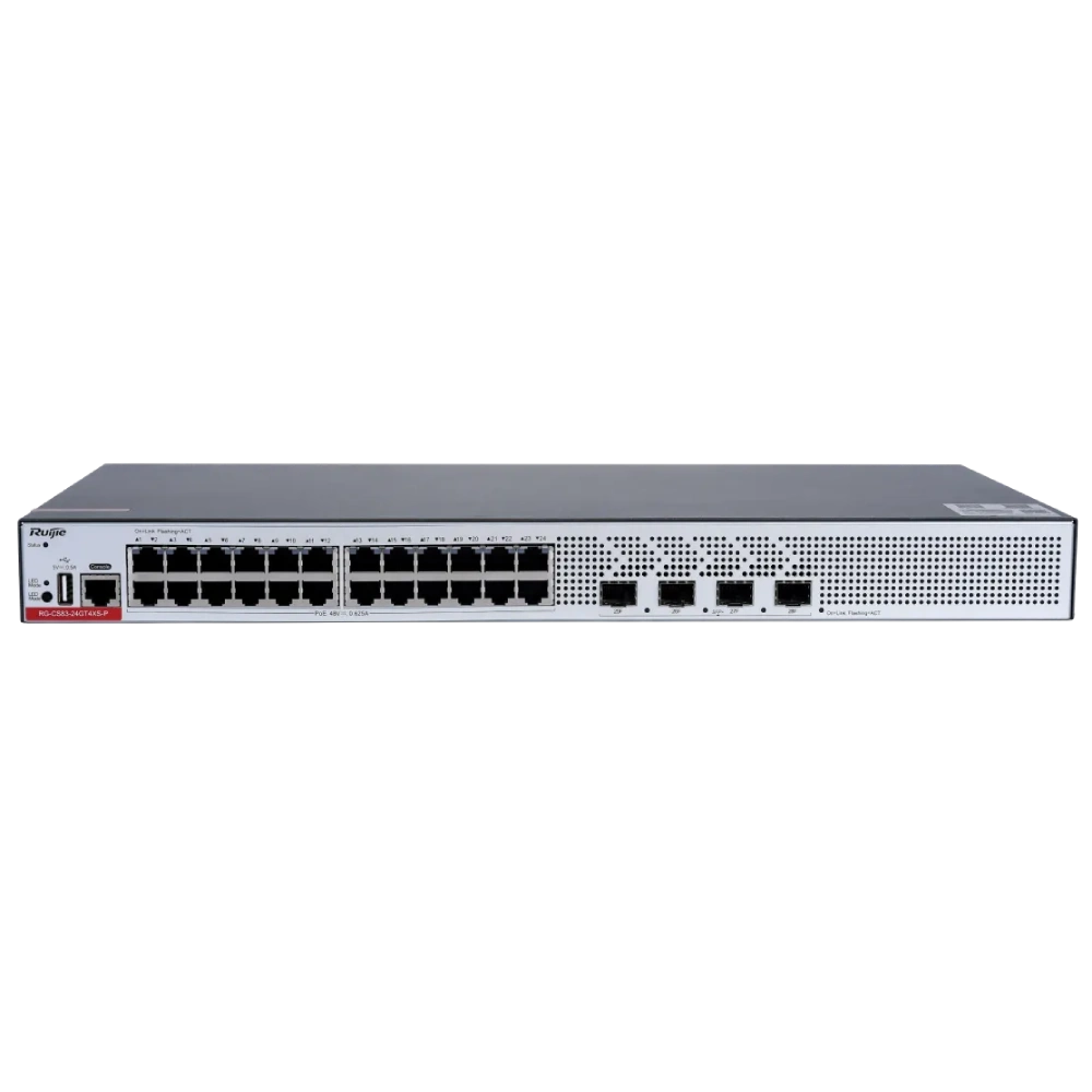 Комутатор 24 порти керований Ruijie Reyee RG-CS83-24GT4XS-P L3 POE Комутатор 24 порти керований Ruijie Reyee RG-CS83-24GT4XS-P L3 POE