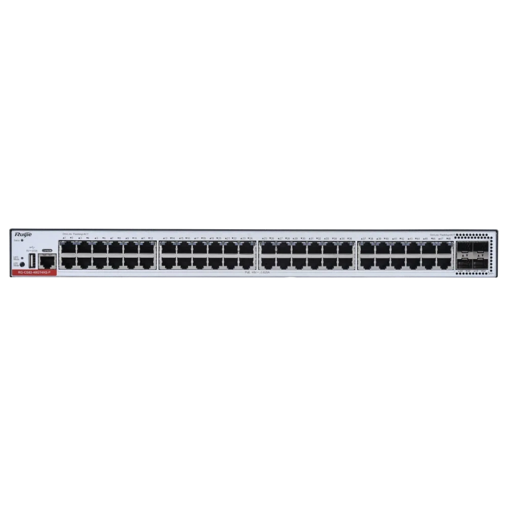 Комутатор 48 портів керований Ruijie RG-CS83-48GT4XS-P L3 POE Комутатор 48 портів керований Ruijie RG-CS83-48GT4XS-P L3 POE