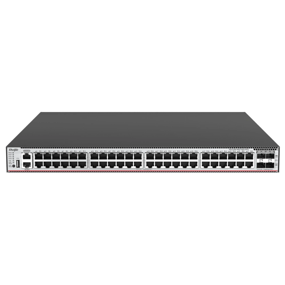 Комутатор 48 портів керований Ruijie RG-CS85-48GT4XS-HPD L3 POE Комутатор 48 портів керований Ruijie RG-CS85-48GT4XS-HPD L3 POE