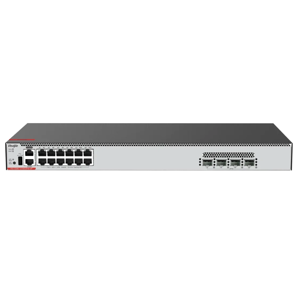 Комутатор 12 портів керований Ruijie RG-CS86-12XMG4VS-UP L3 POE Комутатор 12 портів керований Ruijie RG-CS86-12XMG4VS-UP L3 POE