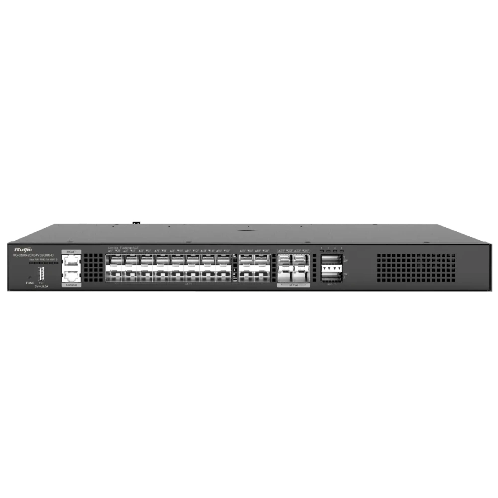 Комутатор 26 портів керований Ruijie RG-CS86-20XS4VS2QXS-D 10GE Комутатор 26 портів керований Ruijie RG-CS86-20XS4VS2QXS-D 10GE