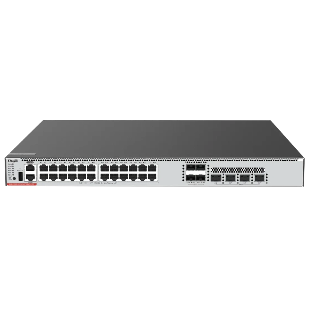 Комутатор 24 порти керований Ruijie RG-CS86-24XMG4XS4VS-UPD POE Full 1GE/2.5GE/5GE/10GE Комутатор 24 порти керований Ruijie RG-CS86-24XMG4XS4VS-UPD POE Full 1GE/2.5GE/5GE/10GE