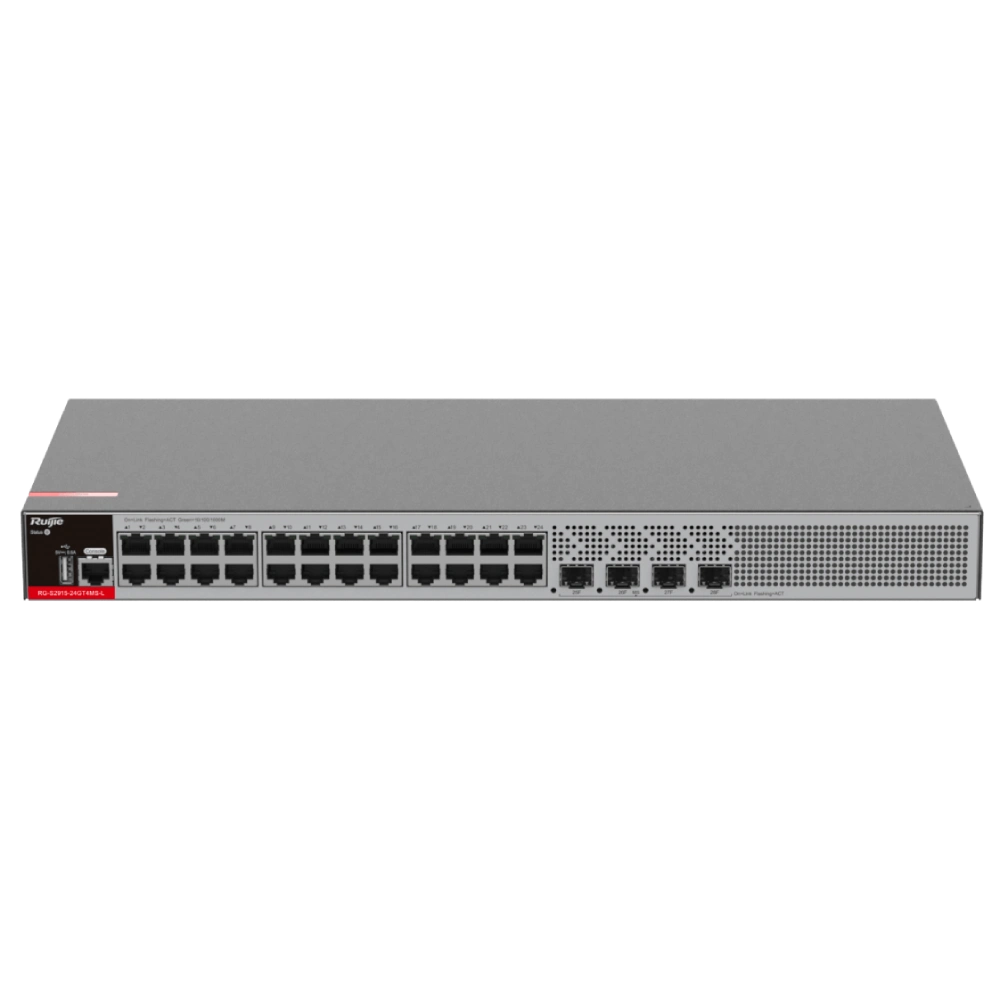 Комутатор 28 портів керований Ruijie RG-S2915-24GT4MS-L Layer 2+ Комутатор 28 портів керований Ruijie RG-S2915-24GT4MS-L Layer 2+