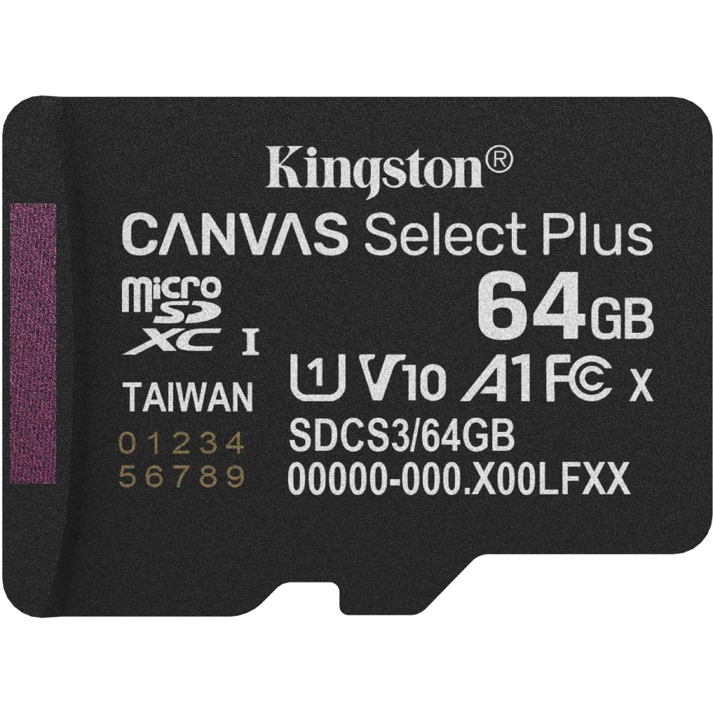 Карта памяті Kingston microSD64GB C10 UHS-I A1 V10 R100MB/s