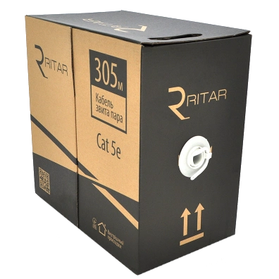 Кабель Ritar UTP (4x2x0.51) 4p 24 AWG 305м Кабель Ritar UTP (4x2x0.51) 4p 24 AWG 305м