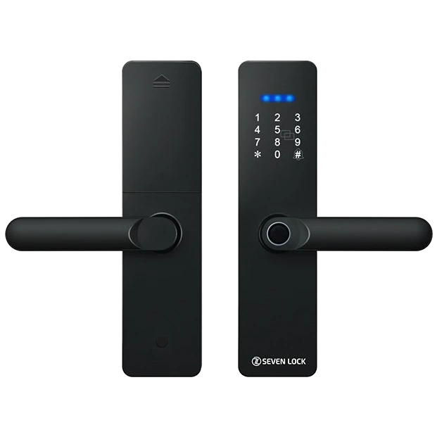 Розумний дверний біометричний замок SEVEN LOCK SL-7740BF black (врізна частина 5050) Розумний дверний біометричний замок SEVEN LOCK SL-7740BF black (врізна частина 5050)