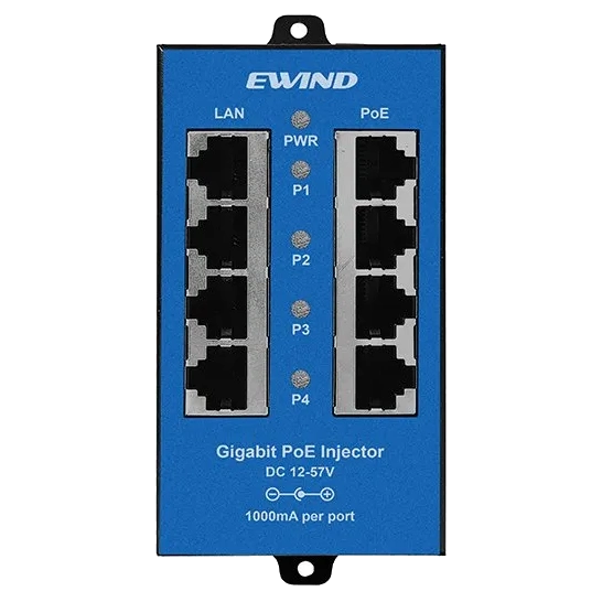 Інжектор PoE 4-портовий Ewind EW-PSE304CG Інжектор PoE 4-портовий Ewind EW-PSE304CG