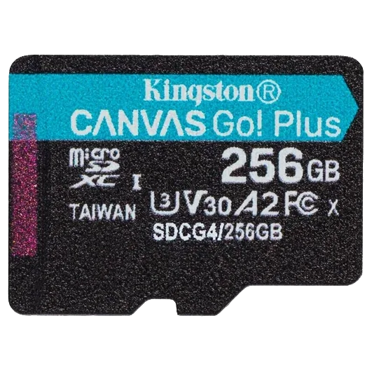 Модуль флеш-памяті KINGSTON 256GB microSDXC Canvas Go Plus Gen4 200R Модуль флеш-памяті KINGSTON 256GB microSDXC Canvas Go Plus Gen4 200R