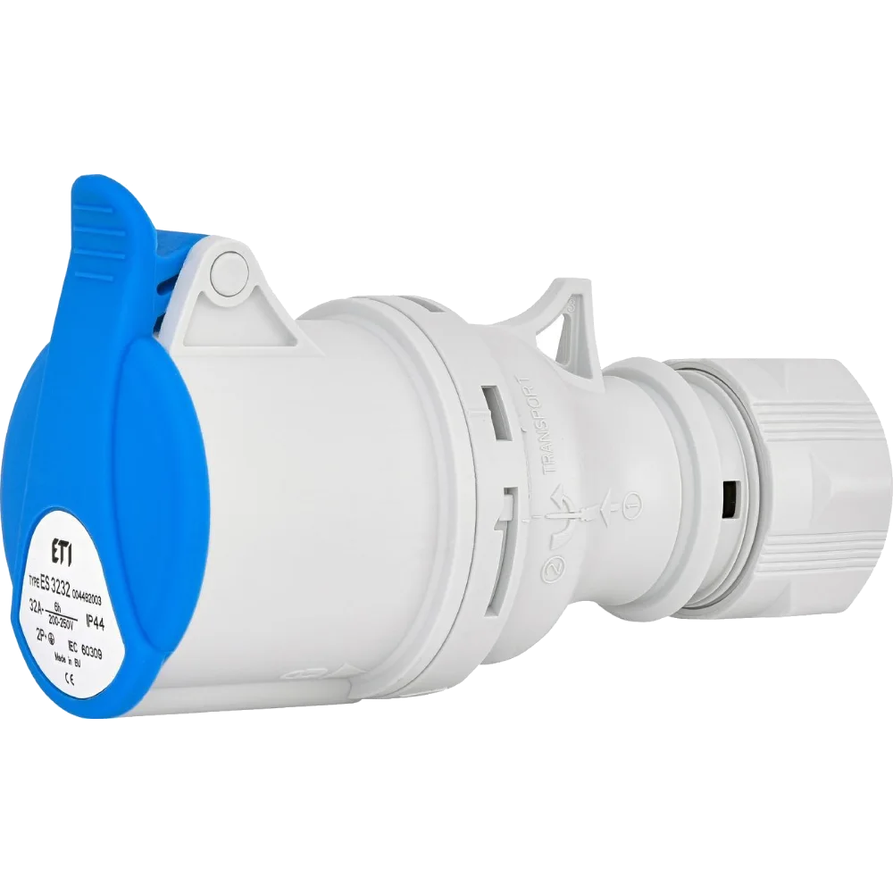Розетка кабельна ЕТІ ES-3232 IP44 32A 230V 2P+PE Розетка кабельна ЕТІ ES-3232 IP44 32A 230V 2P+PE