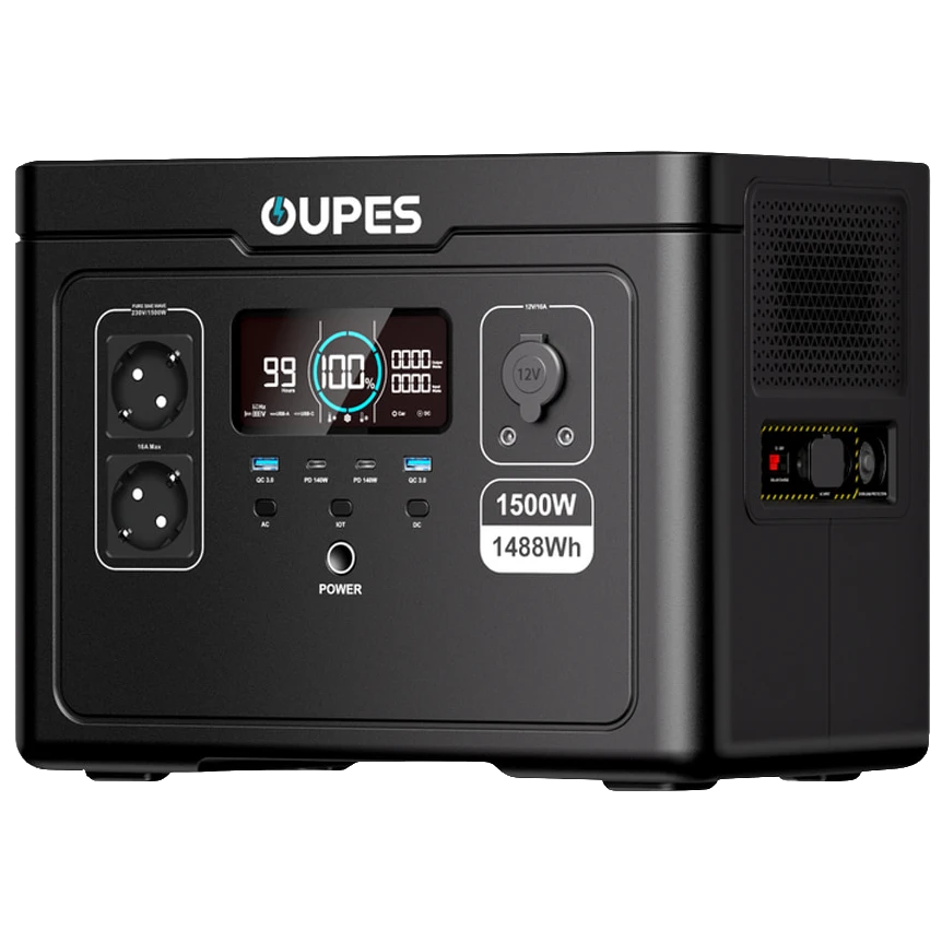 Портативна зарядна станція OUPES S015 1500Вт LiFePO4 1488Вт•ч Портативна зарядна станція OUPES S015 1500Вт LiFePO4 1488Вт•ч