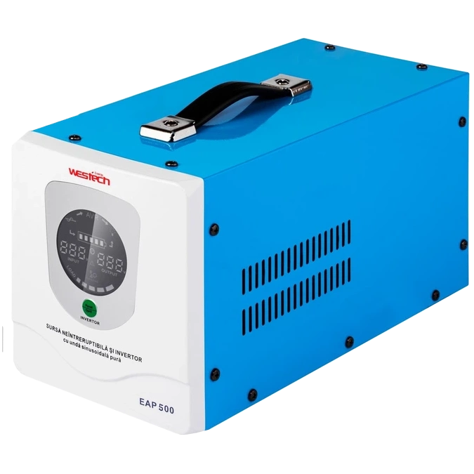 Джерело безперебійного живлення Westech EAP DUAL-800ВA/500Вт 12В однофазный с правильной синусоидой