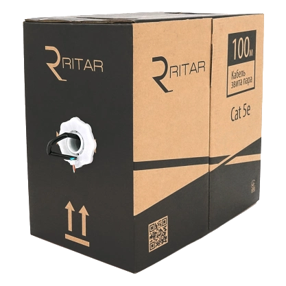 Кабель Ritar наружный КНП UTP CCA (4*2*0.5) 4p 24 AWG ПЭ (100м) Кабель Ritar наружный КНП UTP CCA (4*2*0.5) 4p 24 AWG ПЭ (100м)