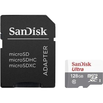 Карта памяті SANDISK Ultra microSDXC 128GB + SD Adapter Class 10 UHS-I