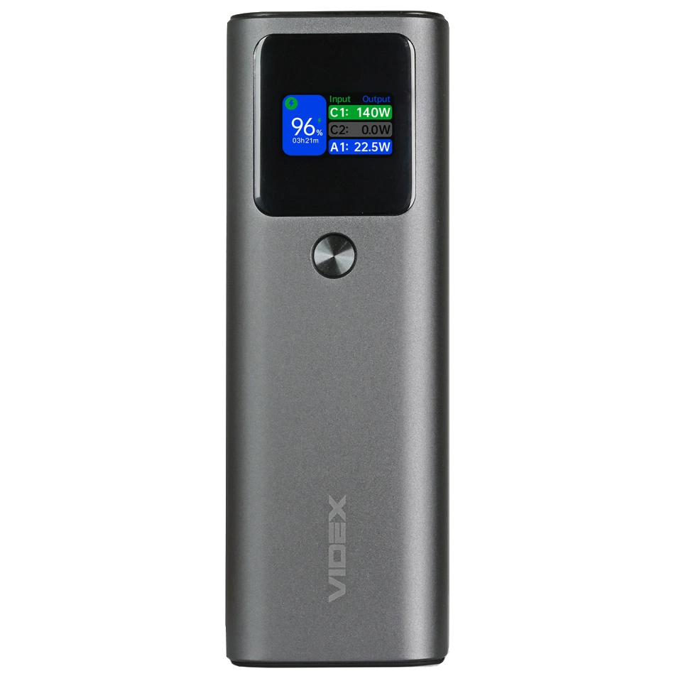 Повербанк VIDEX VPB-316 PD140Вт 30000мА•ч Повербанк VIDEX VPB-316 PD140Вт 30000мА•ч