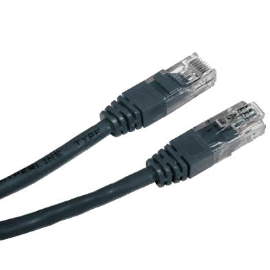 Патч-корд Cablexpert PP12-0.5M/BK 0.5 м кат.5Е черный