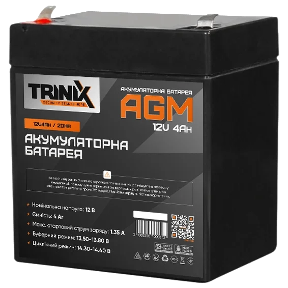 Акумуляторна батарея TRINIX 12V4Ah/20Hr Акумуляторна батарея TRINIX 12V4Ah/20Hr