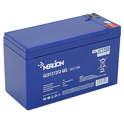 Свинцево-кислотна акумуляторна батарея MERLION ORBUS GLO1272F2 12 V 7.2Ah Свинцево-кислотна акумуляторна батарея MERLION ORBUS GLO1272F2 12 V 7.2Ah