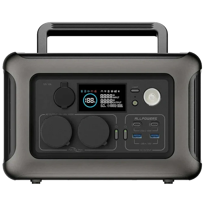 Портативна зарядна станція ALLPOWERS R600 299 Вт·ч 600 Вт Портативна зарядна станція ALLPOWERS R600 299 Вт·ч 600 Вт