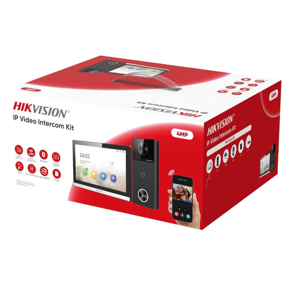 Комплект IP-відеодомофона Hikvsion DS-KIS610-P Комплект IP-відеодомофона Hikvsion DS-KIS610-P