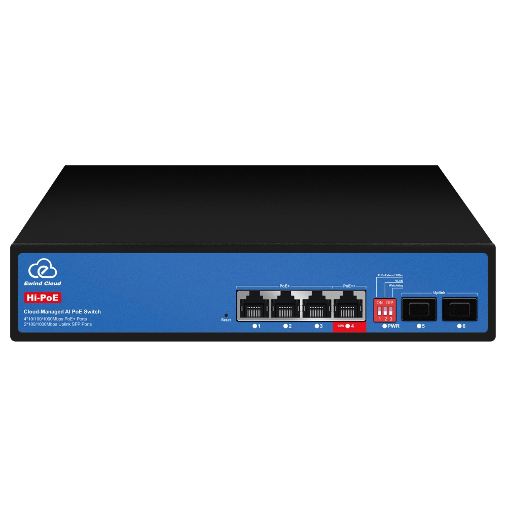 Комутатор 6 портів керований Ewind EW-ES3006FGSH-AP AI PoE