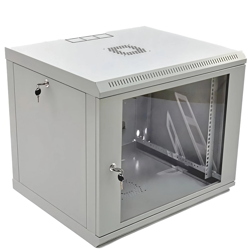 Шафа 19 9U 600x600x507мм акриловое стекло серый Шафа 19 9U 600x600x507мм акриловое стекло серый
