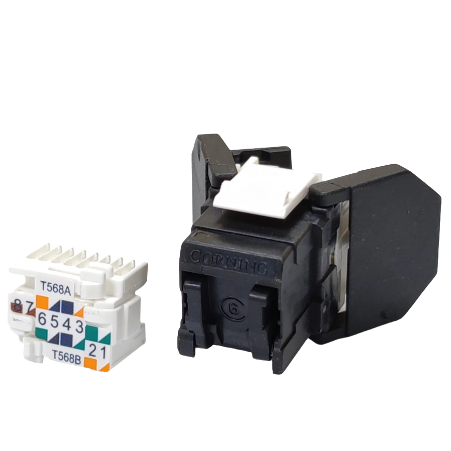 Модуль Keystone UTP RJ45 кат. 6, черный Corning Модуль Keystone UTP RJ45 кат. 6, черный Corning