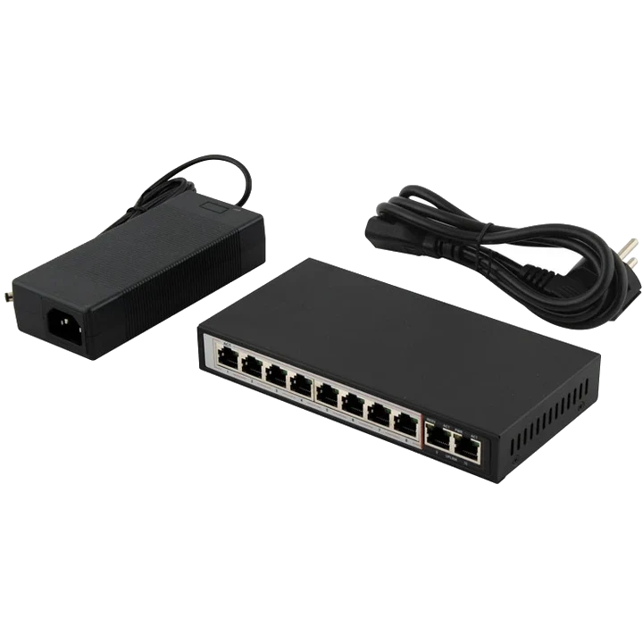 Комутатор 8 портів некерований FoxGate S6008G-G2-AI POE 120Вт Watchdog Комутатор 8 портів некерований FoxGate S6008G-G2-AI POE 120Вт Watchdog