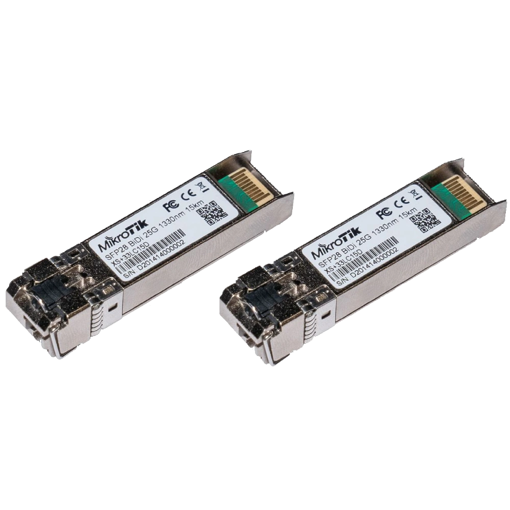 Пара SFP28 модулів MikroTik XS+2733LC15D Пара SFP28 модулів MikroTik XS+2733LC15D