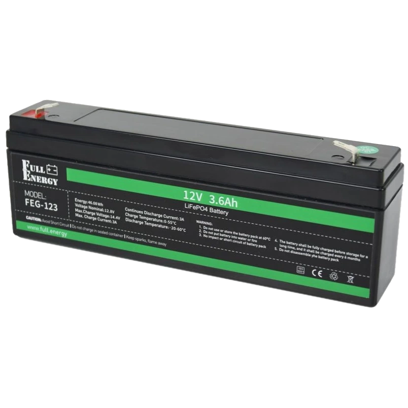 Акумулятор LiFePO4 12В 3А•г Full Energy FEG-123 Акумулятор LiFePO4 12В 3А•г Full Energy FEG-123