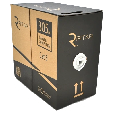 Кабель Ritar внутренний КВПЭ FTP CU cat.6 (4*2*0.56) 4p (305м)