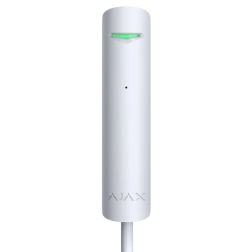 Дротовий оповіщувач розбиття скла Ajax GlassProtect Fibra white