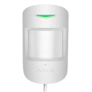 Дротовий сповіщувач руху та розбиття скла Ajax CombiProtect Fibra white