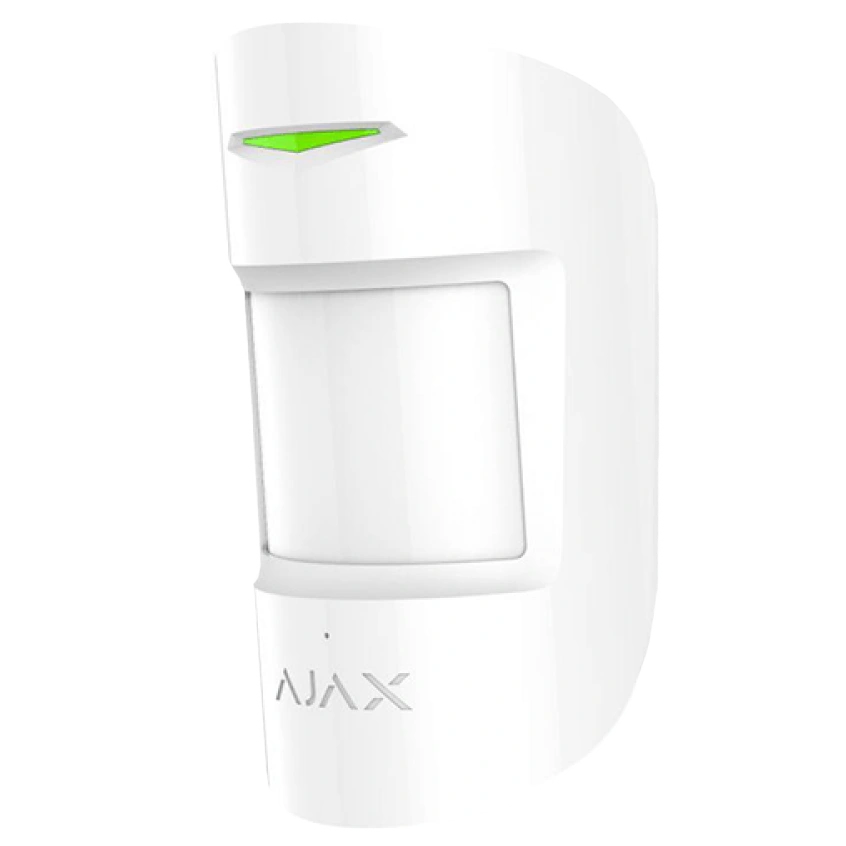 Бездротовий комбінований сповіщувач руху та розбиття скла Ajax CombiProtect S (8PD) white Бездротовий комбінований сповіщувач руху та розбиття скла Ajax CombiProtect S (8PD) white
