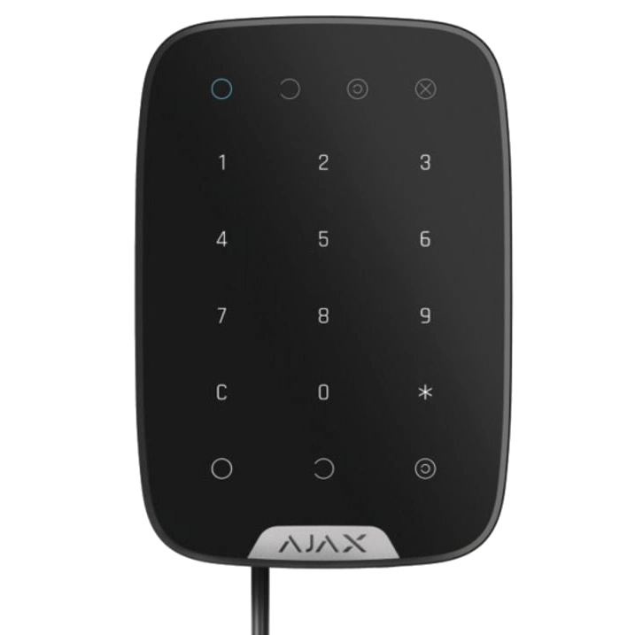 Дротова сенсорна клавіатура Ajax Keypad Fibra black