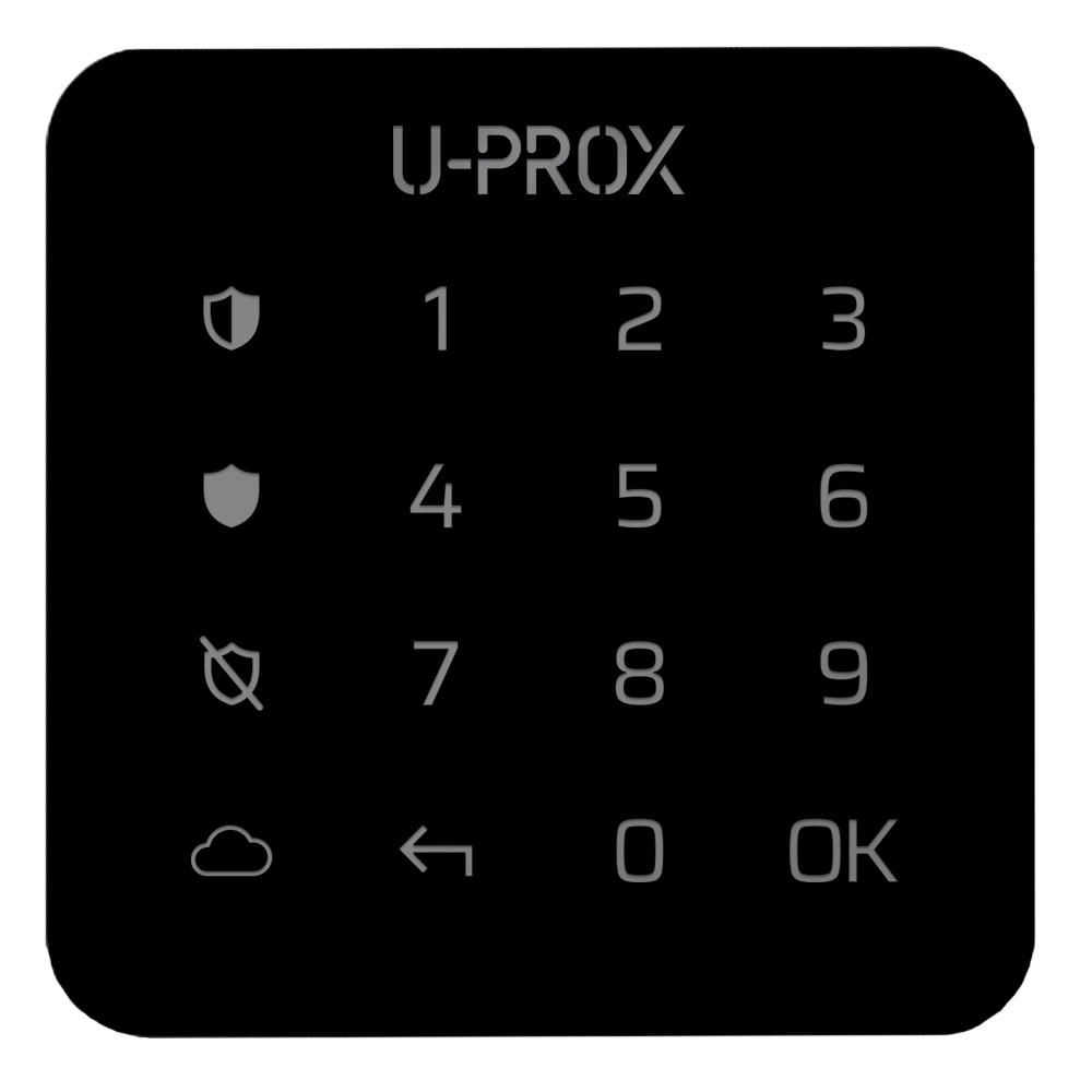 Бездротова сенсорна клавіатура для однієї групи U-Prox Keypad G1 Black Бездротова сенсорна клавіатура для однієї групи U-Prox Keypad G1 Black