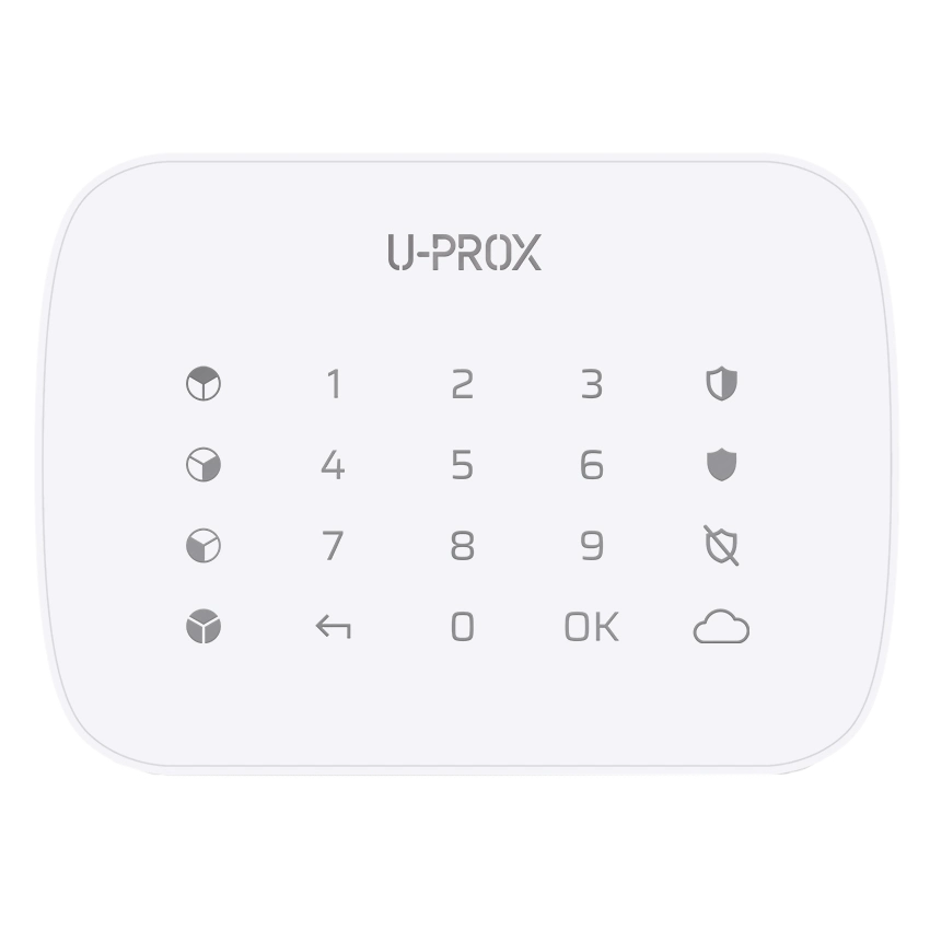 Бездротова сенсорна клавіатура для чотирьох груп U-Prox Keypad G4 White Бездротова сенсорна клавіатура для чотирьох груп U-Prox Keypad G4 White