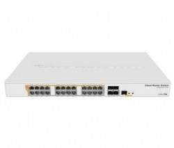 Коммутатор 24 порта управляемый MikroTik CRS328-24P-4S+RM PoE