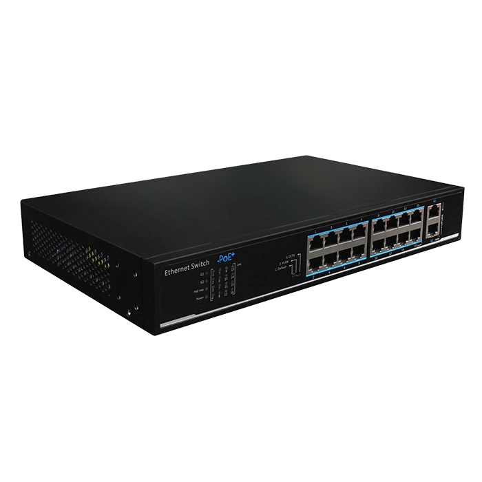 16-портовий 100M PoE+ 2 порта 1000M RJ45 UTP1218-PSB150 16-портовий 100M PoE+ 2 порта 1000M RJ45 UTP1218-PSB150