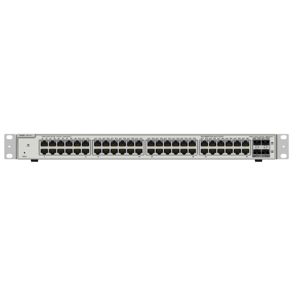 Комутатор 48 портів керований Ruijie Reyee RG-NBS5100-48GT4SFP L3 Комутатор 48 портів керований Ruijie Reyee RG-NBS5100-48GT4SFP L3