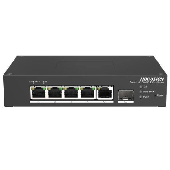 Комутатор 4 порти керований Hikvision DS-3T1306P-SI/HS PoE Комутатор 4 порти керований Hikvision DS-3T1306P-SI/HS PoE