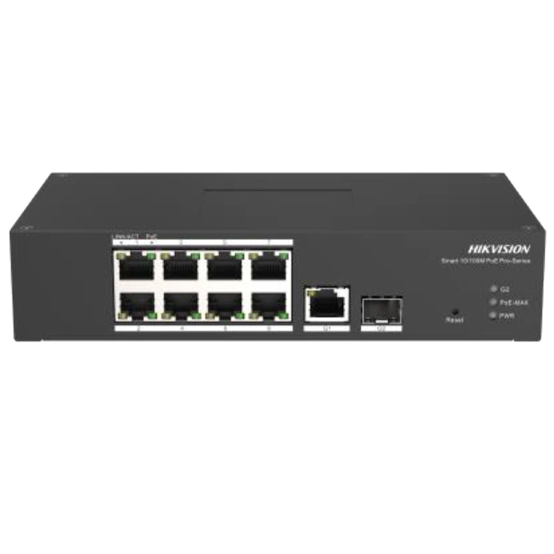 Комутатор 8 портів керований Hikvision DS-3T1310P-SI/HS PoE Комутатор 8 портів керований Hikvision DS-3T1310P-SI/HS PoE